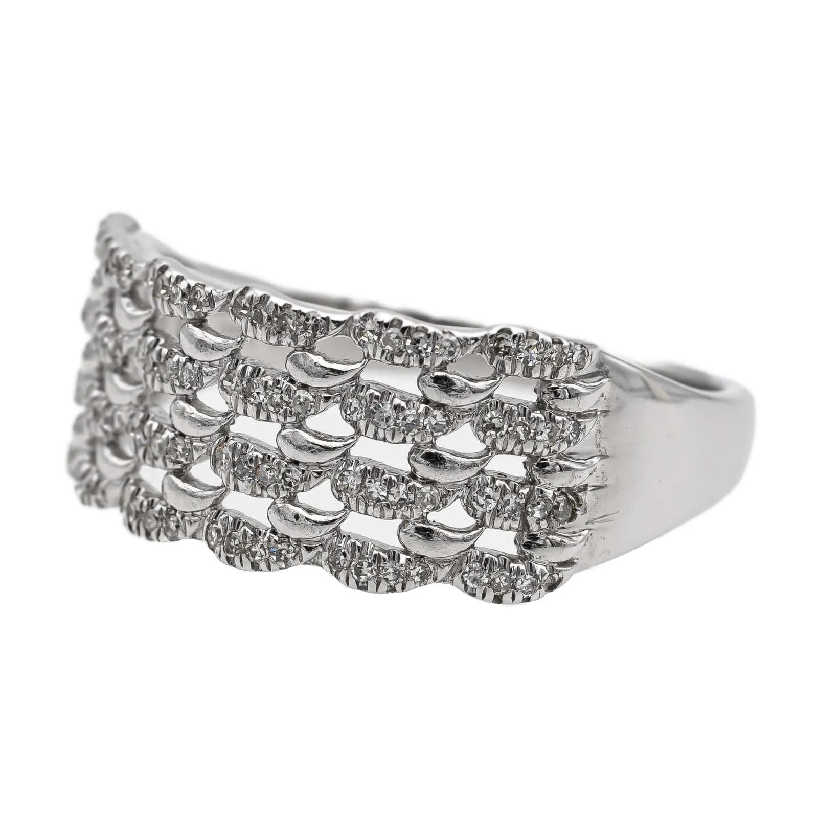 Bague Bandeau Or blanc Diamant sold by 58 Facettes product image thumbnail 3