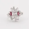Bague Diamants taille baguette Rubis sold by 58 Facettes