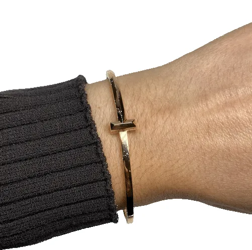 Tiffany & Co. Tiffany T T1 - Bracelet étroit en or rose 18K sold by 58 Facettes product image thumbnail 2