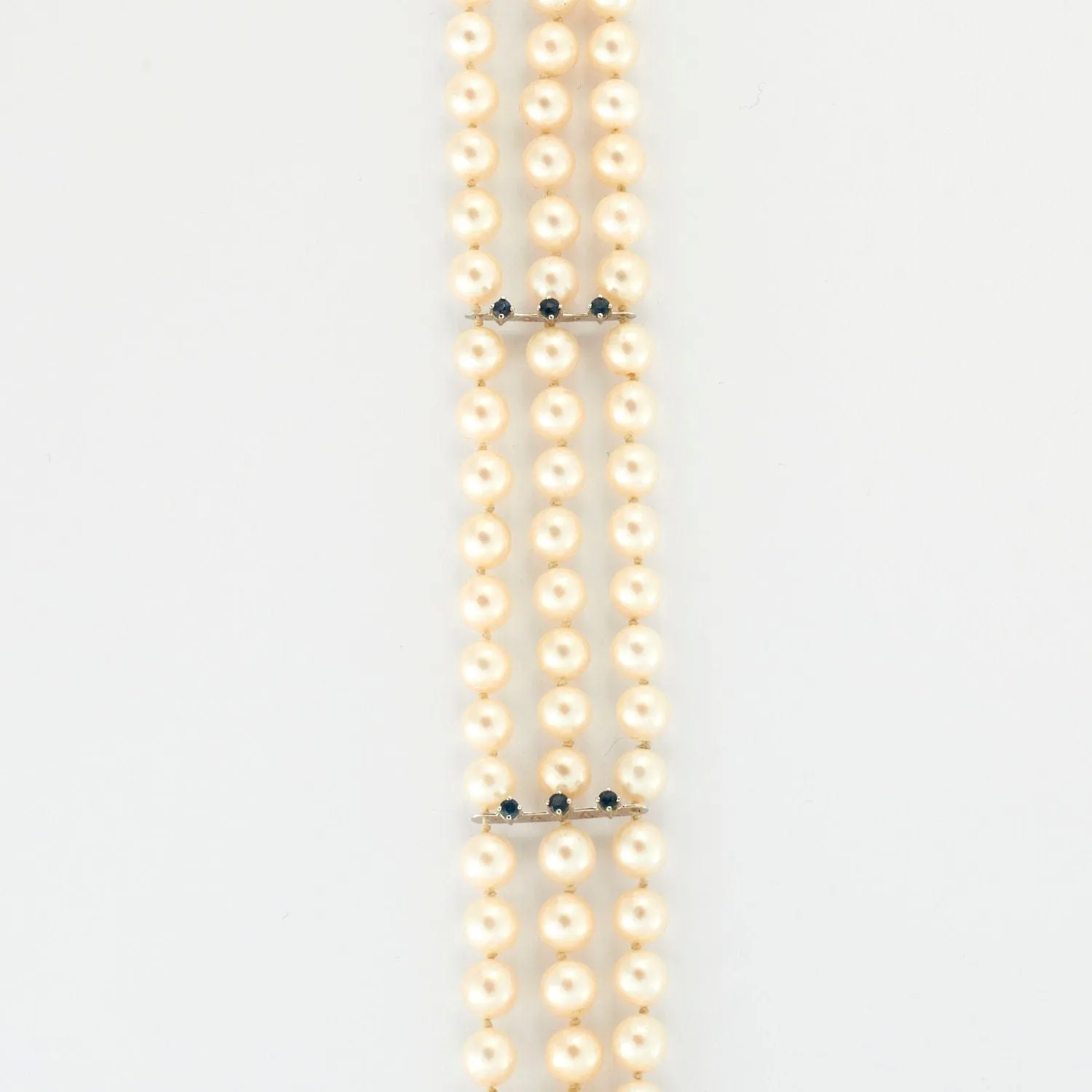 Bracelet manchette 3 rangs Perles Saphirs sold by 58 Facettes product image thumbnail 5