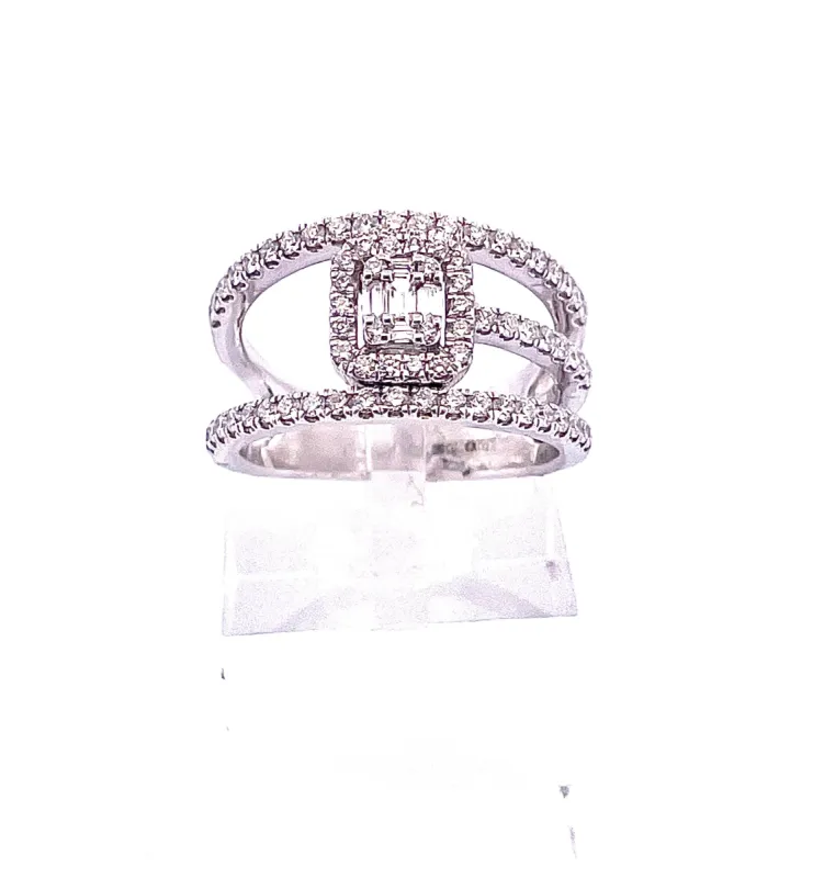 Bague ajourée illusion Diamants sold by 58 Facettes