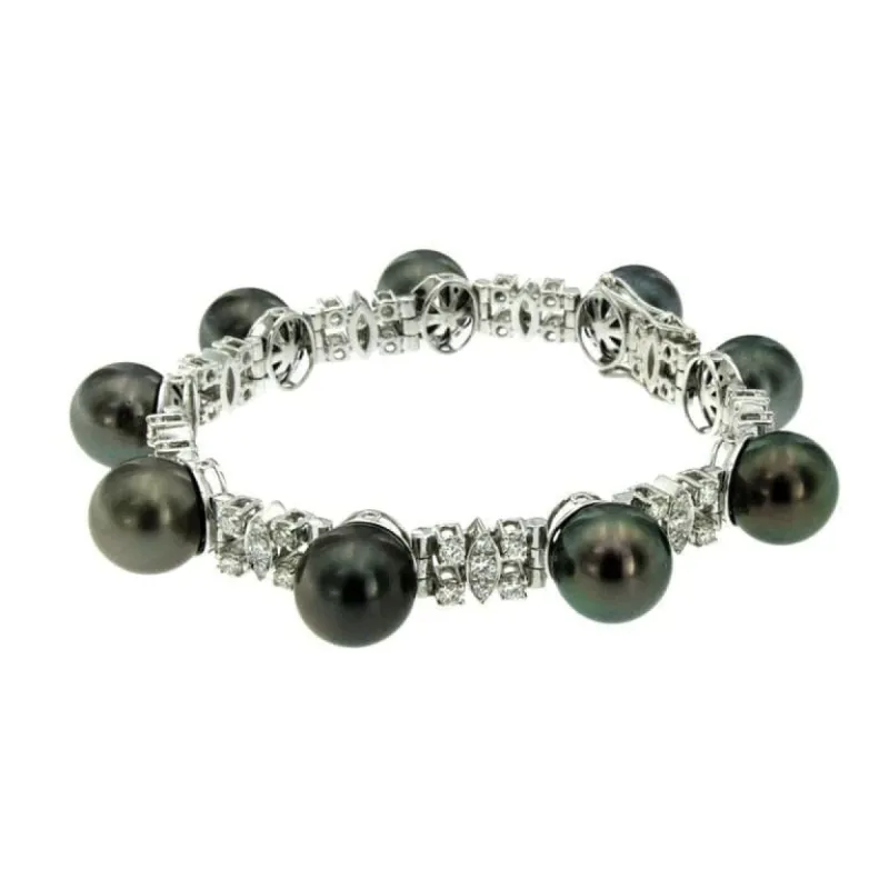 Bracelet Perles de Tahiti Diamants sold by 58 Facettes