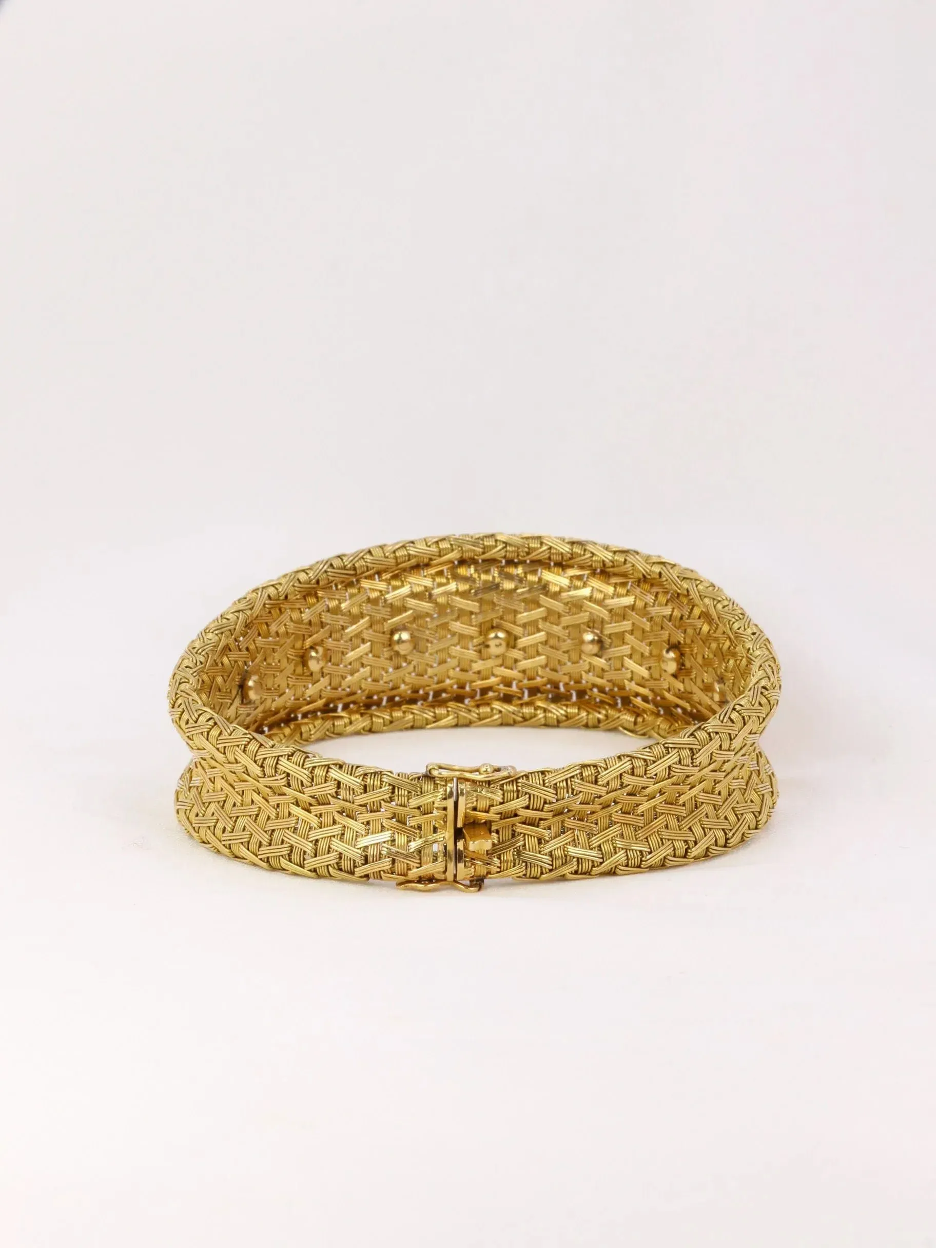 Bracelet vintage maille tressée diamants sold by 58 Facettes product image thumbnail 5