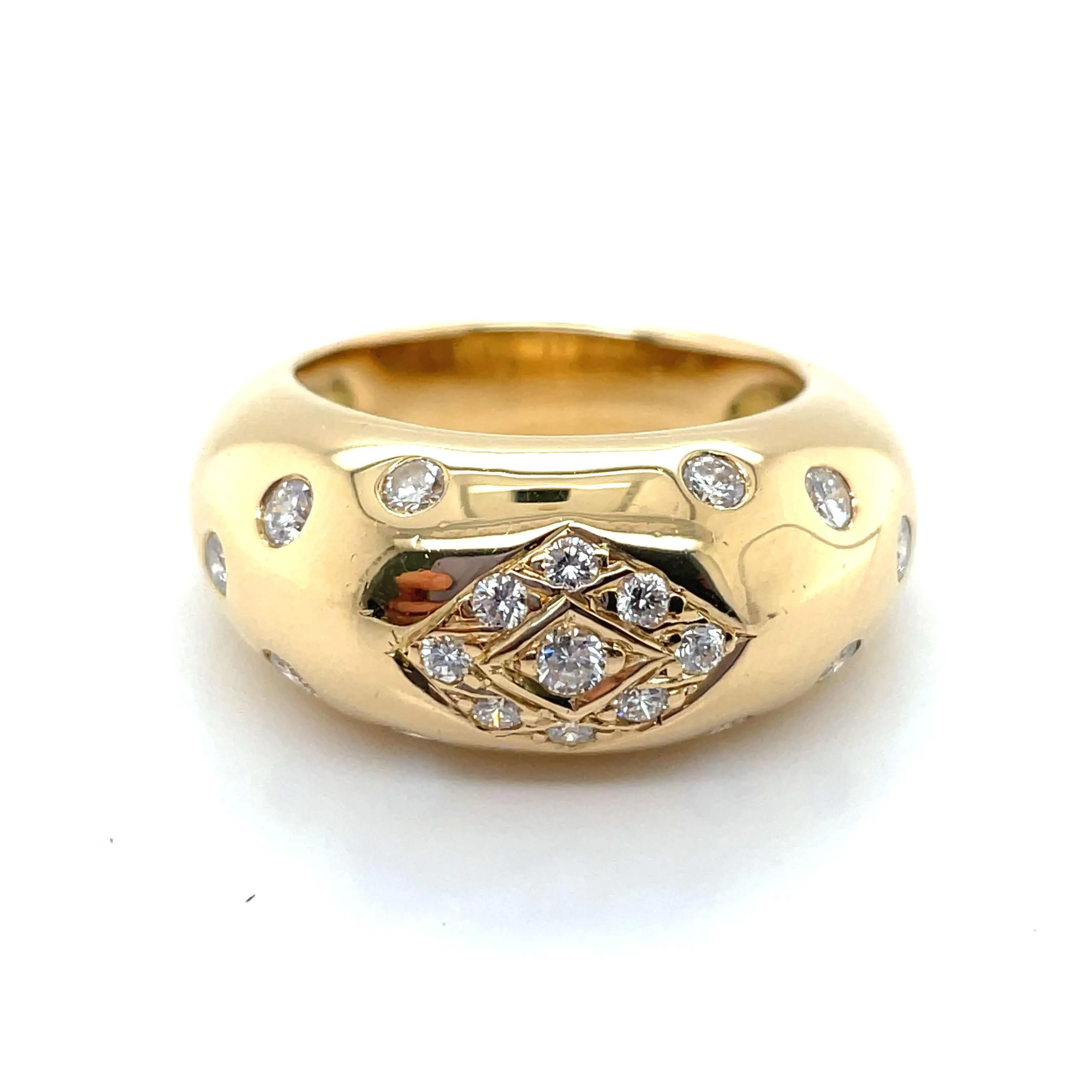 Bague Jonc Diamants Or Jaune sold by 58 Facettes