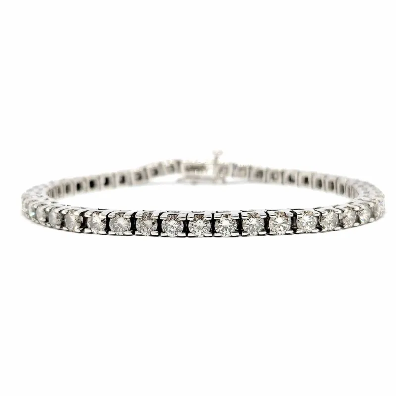 Bracelet rivière de diamants or blanc 14 sold by 58 Facettes