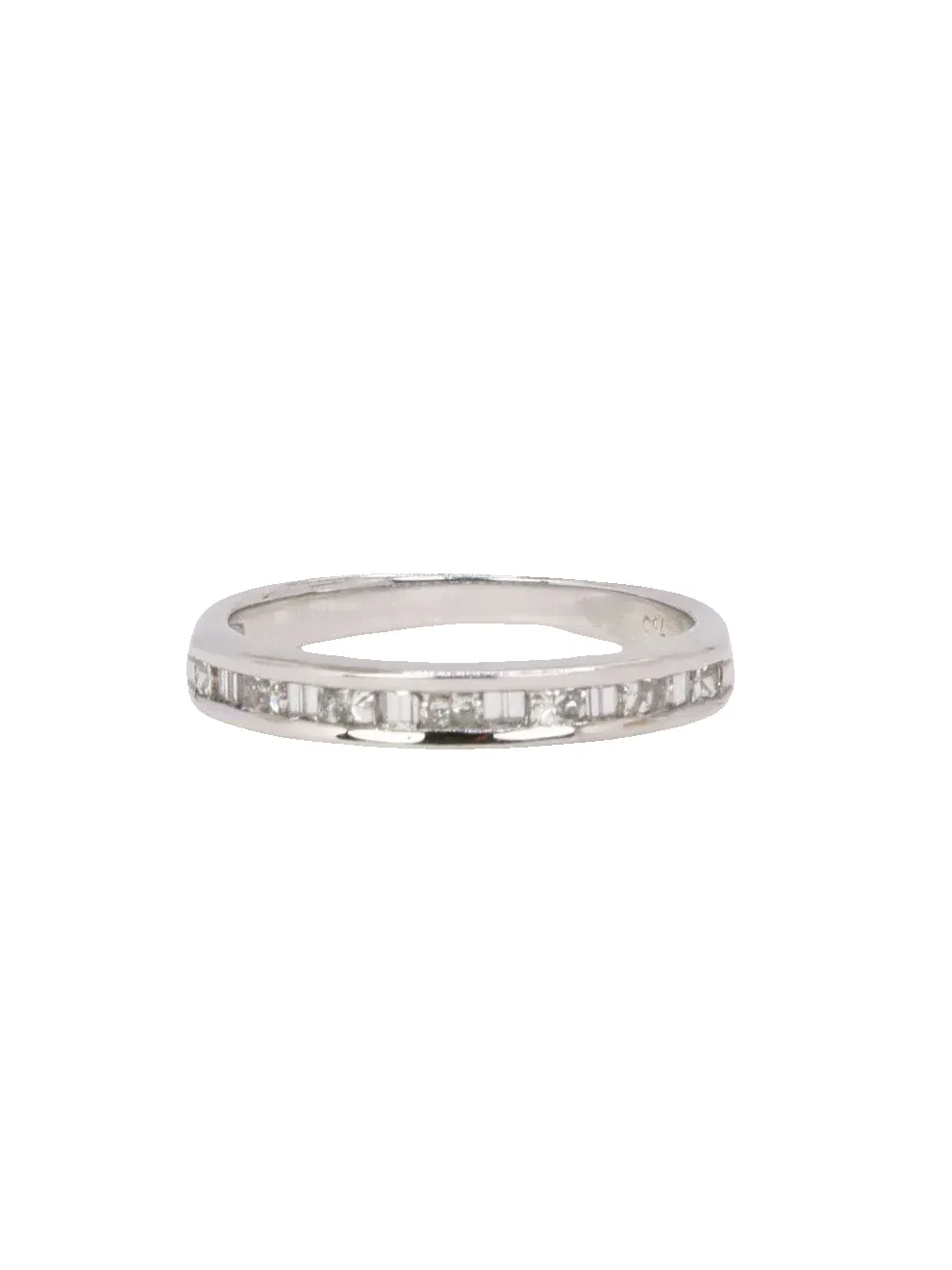 Alliance or blanc diamants baguette sold by 58 Facettes