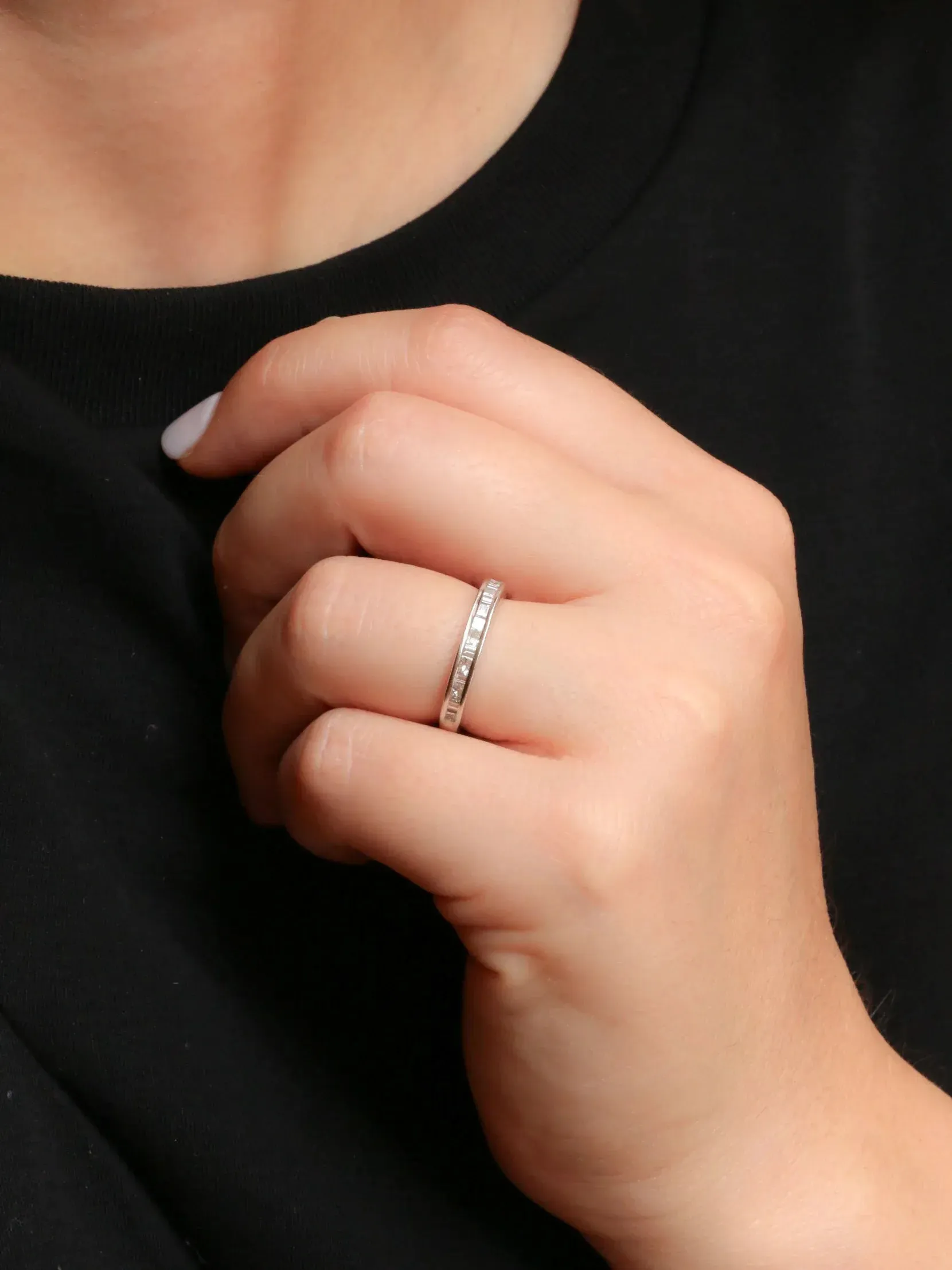 Alliance or blanc diamants baguette sold by 58 Facettes product image thumbnail 3