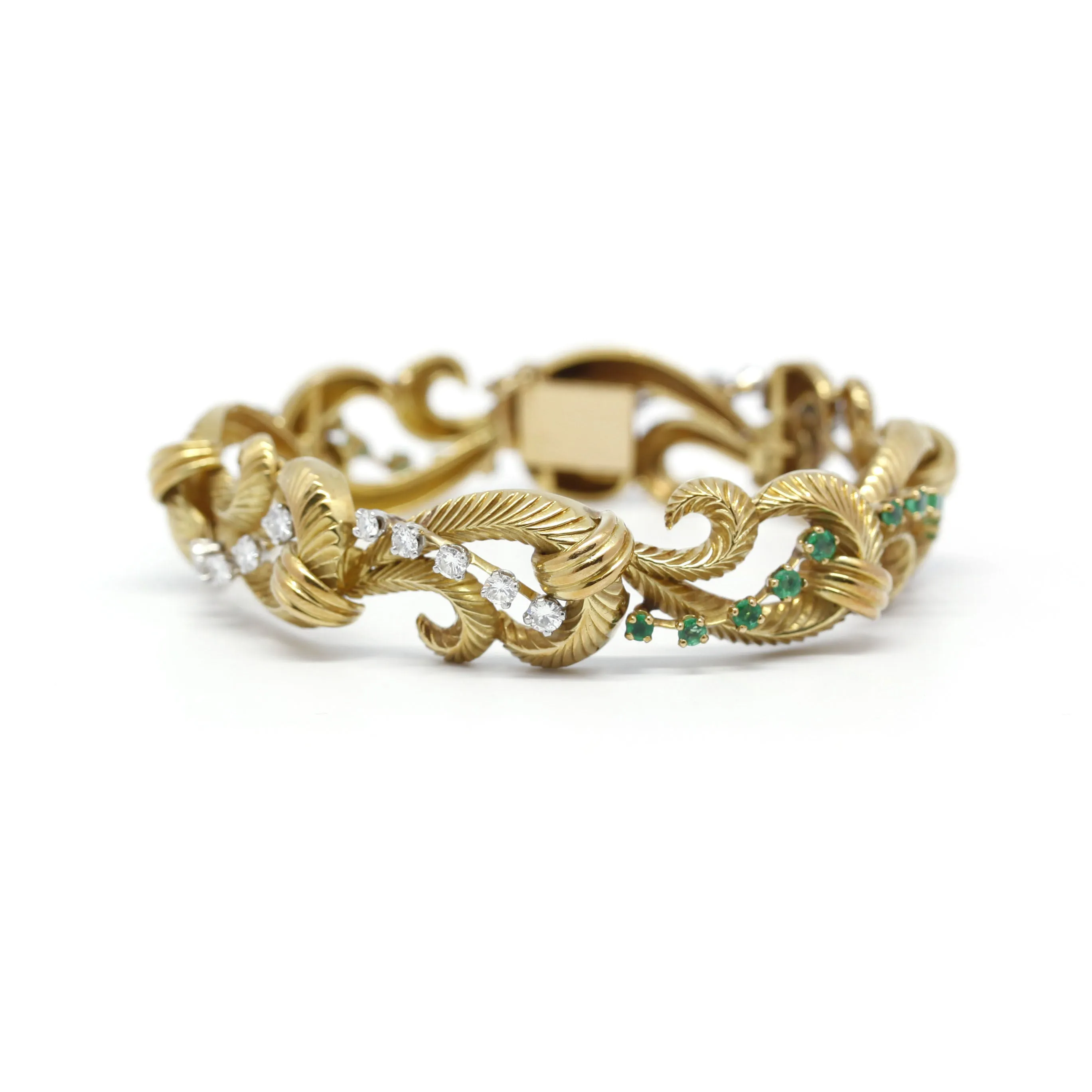 Bracelet or jaune diamants et émeraudes sold by 58 Facettes product image thumbnail 5