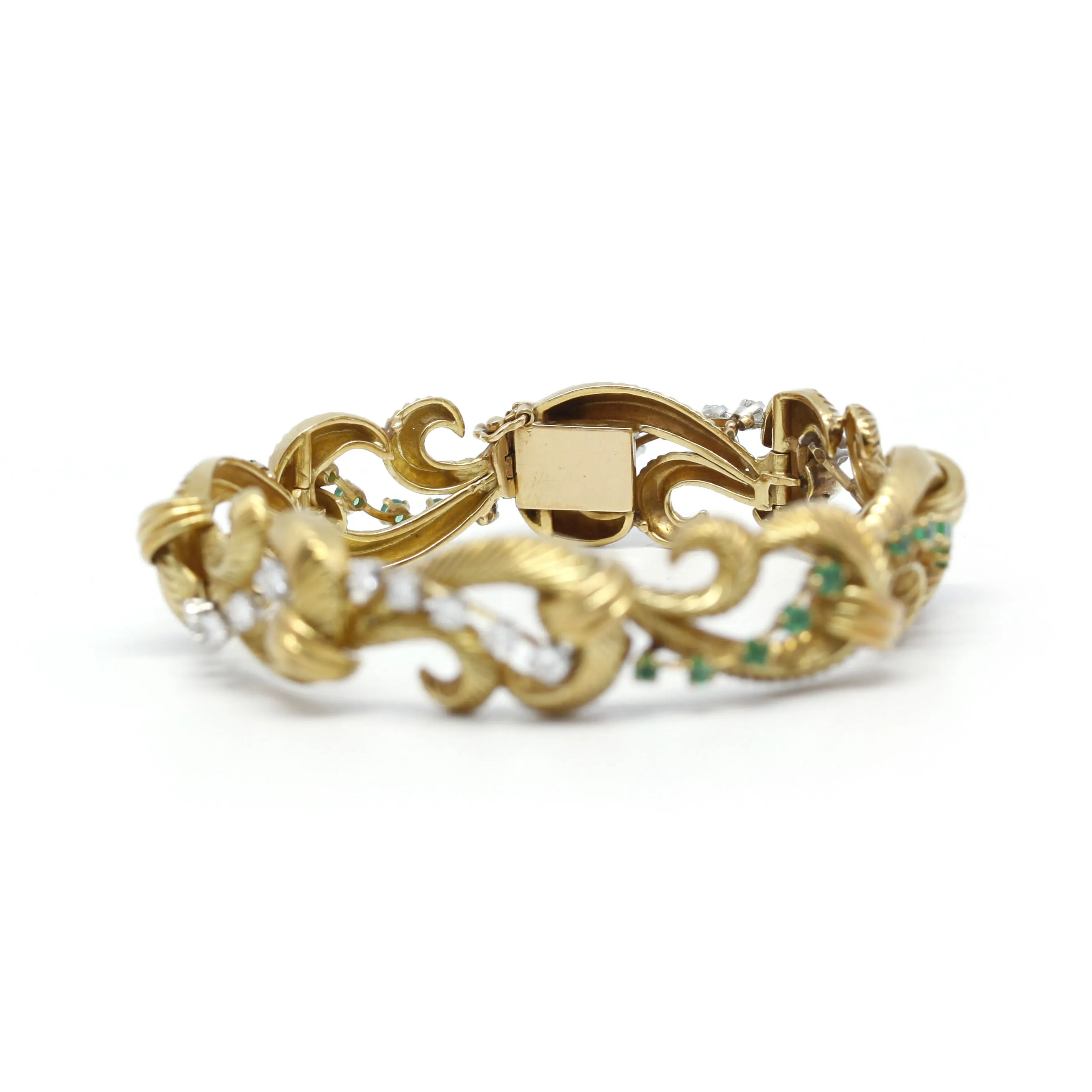 Bracelet or jaune diamants et émeraudes sold by 58 Facettes product image thumbnail 3