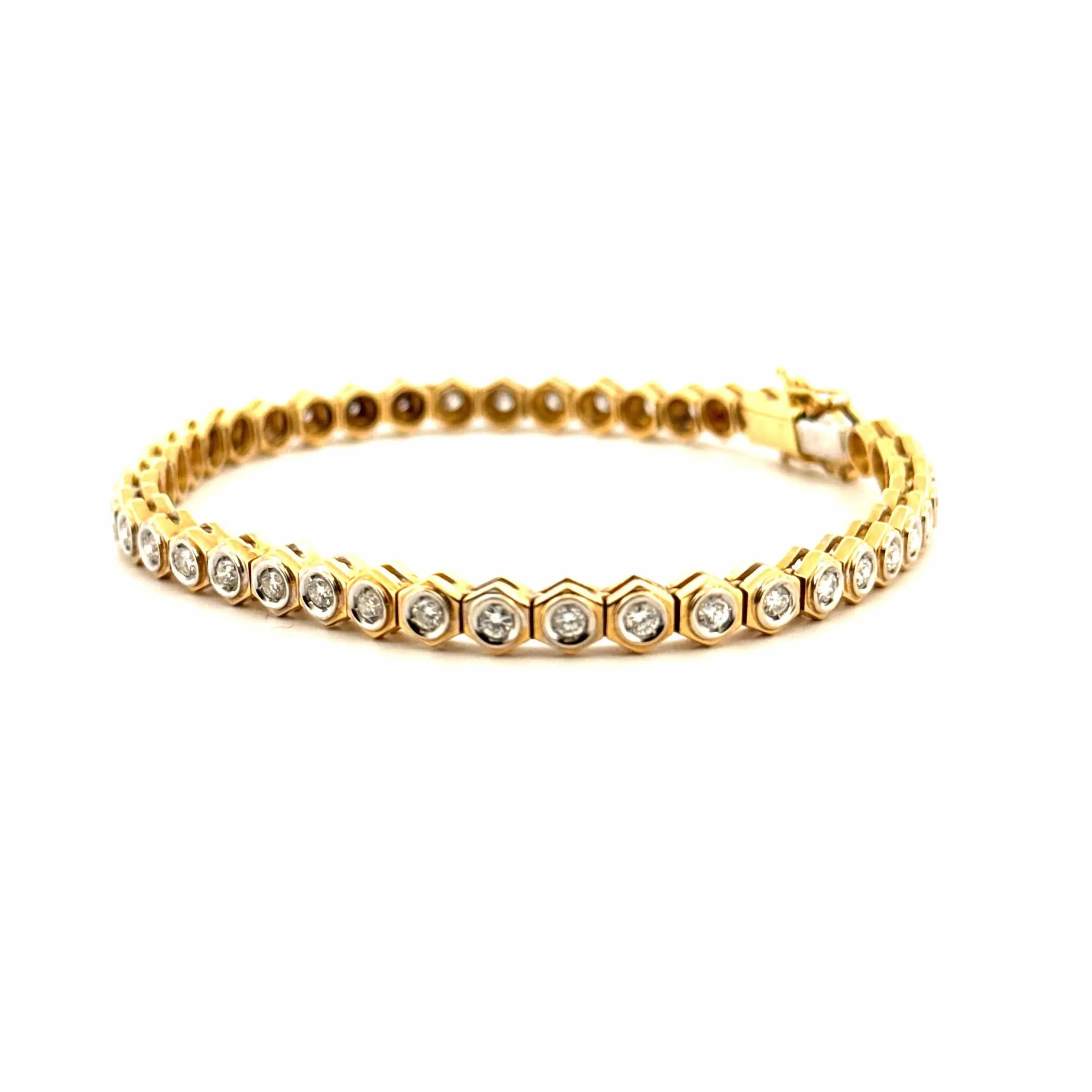 Bracelet rivière or jaune, diamants sold by 58 Facettes product image thumbnail 3