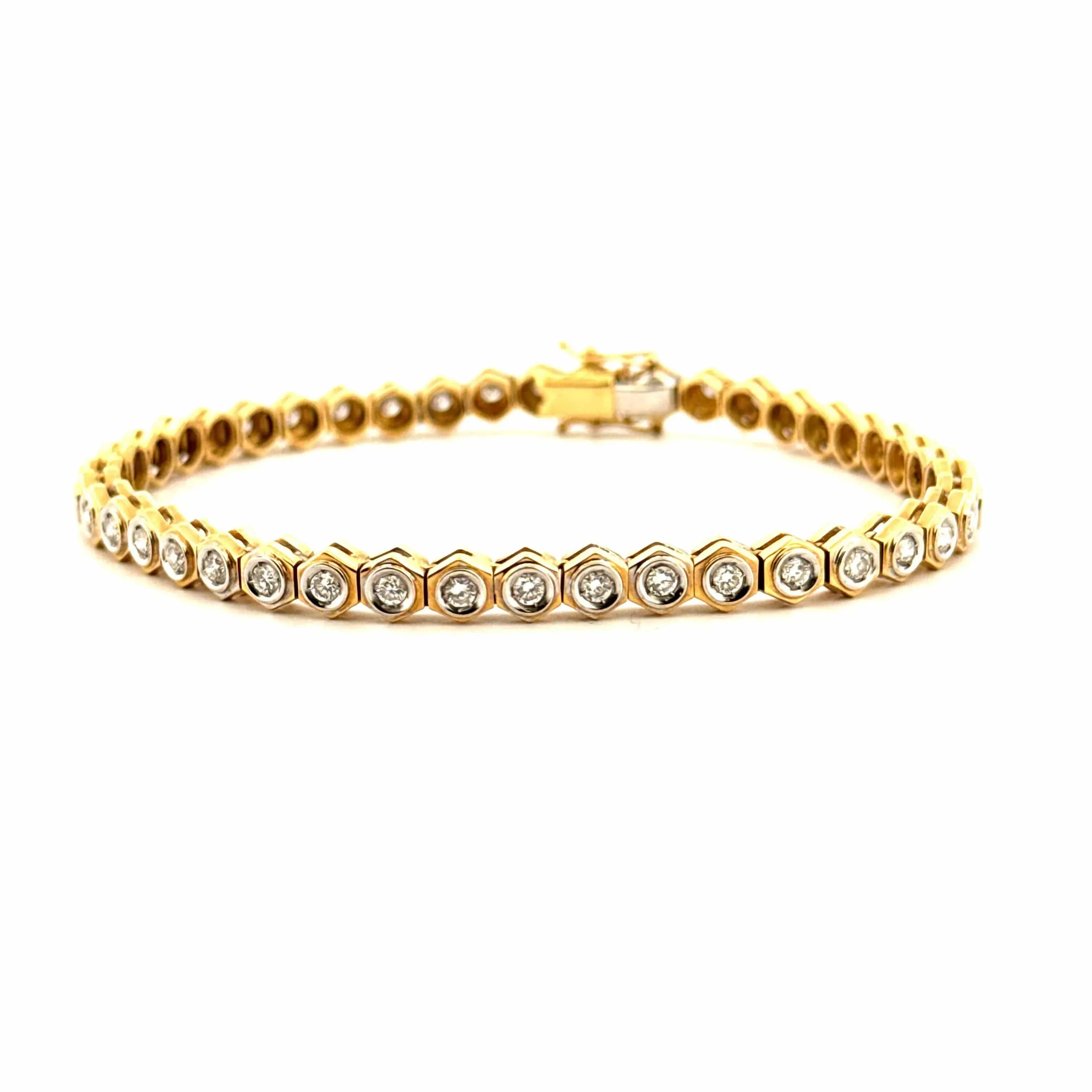 Bracelet rivière or jaune, diamants sold by 58 Facettes