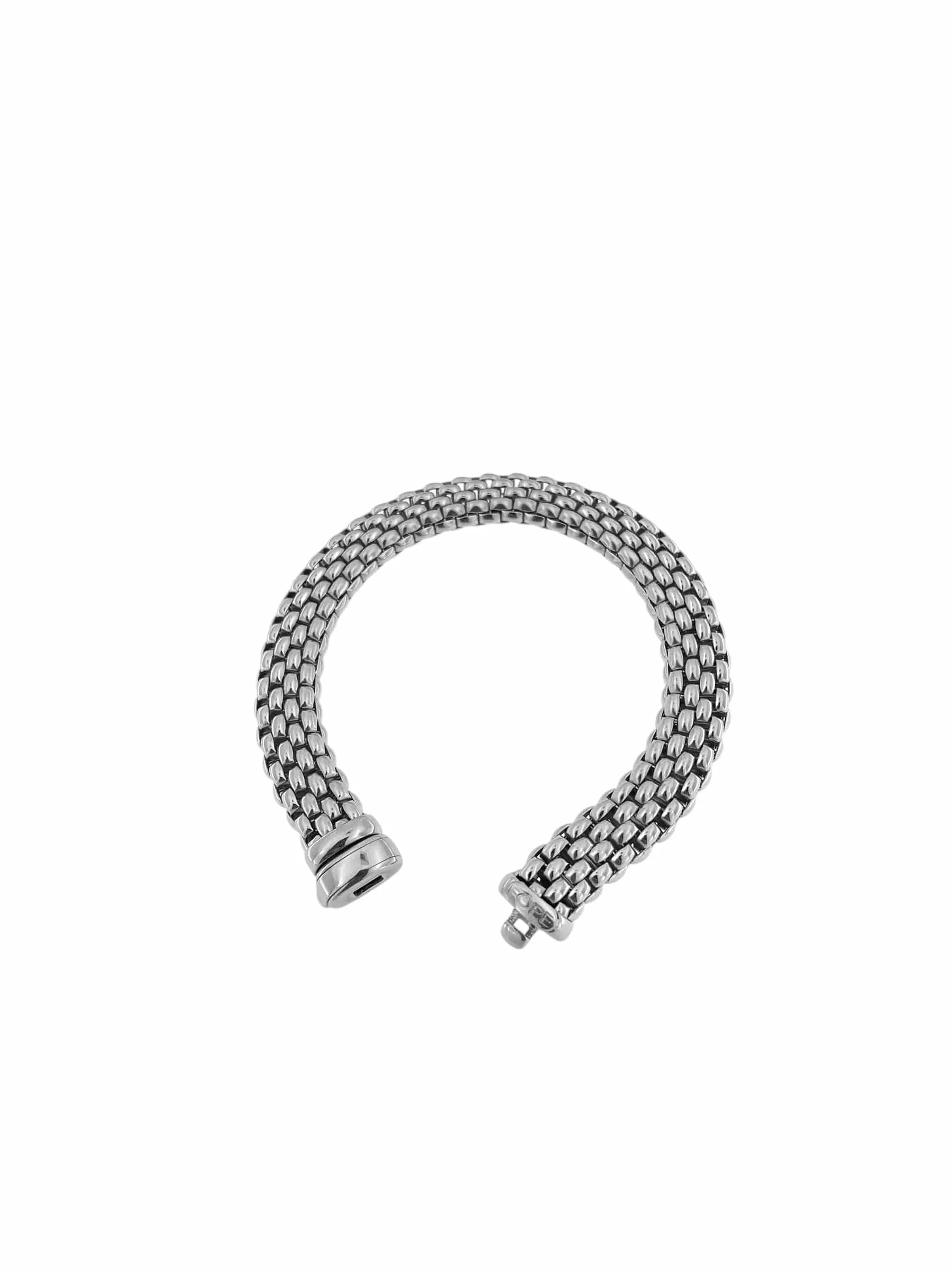 Bracelet en or blanc avec motif brique FOPE sold by 58 Facettes