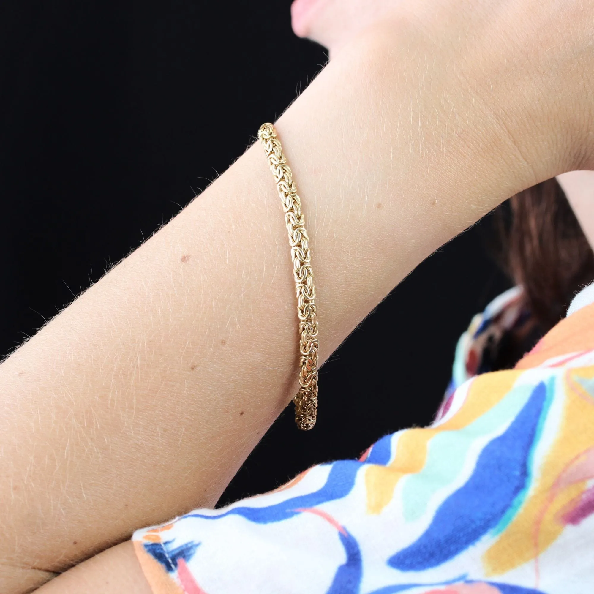 Bracelet or jaune maille entrelacée sold by 58 Facettes product image thumbnail 2