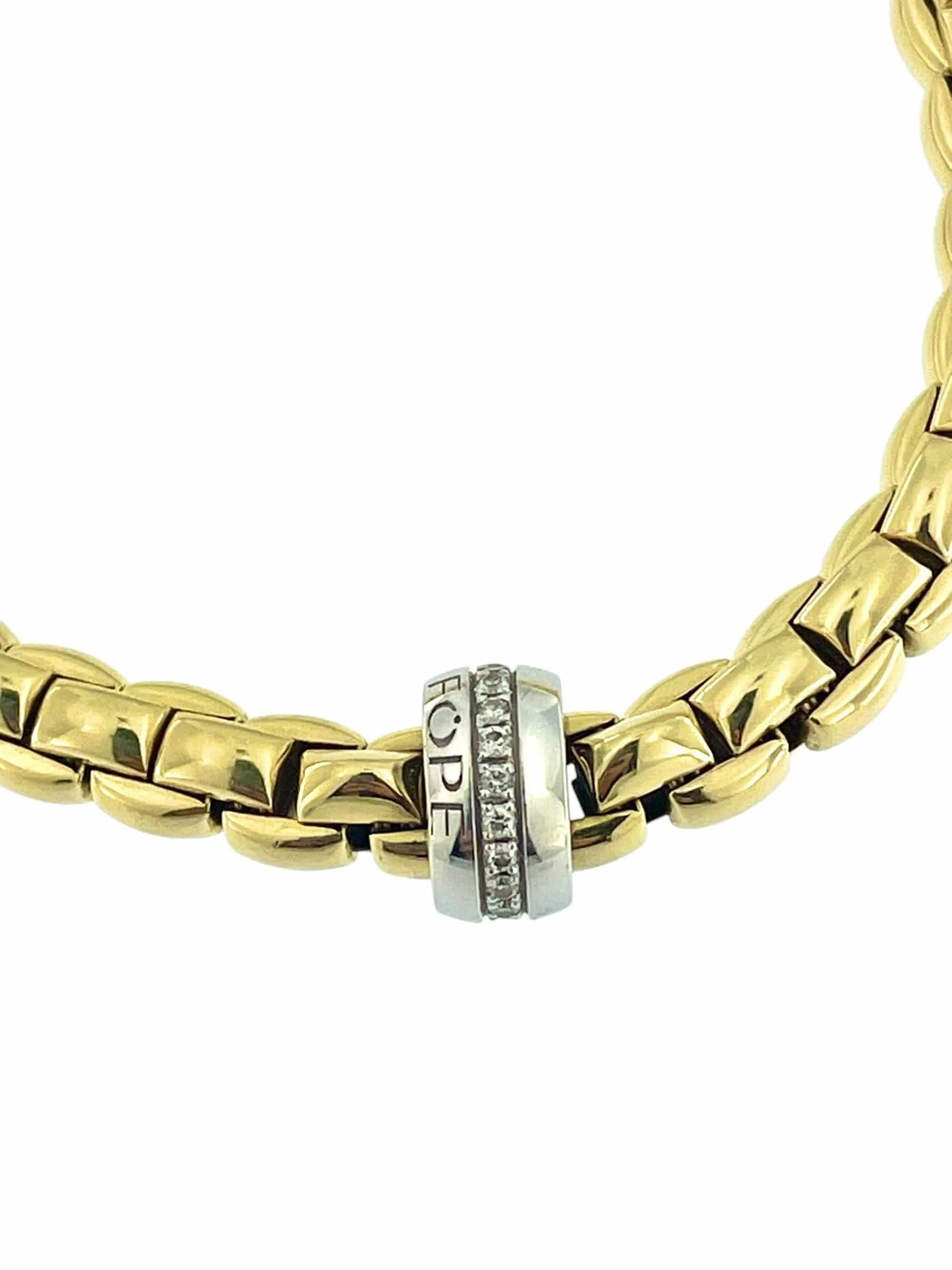 Bracelet Fope Flex ors jaune et blanc, diamants sold by 58 Facettes product image thumbnail 4