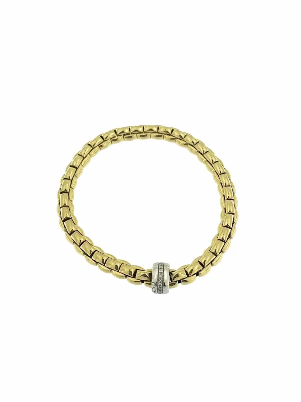Bracelet Fope Flex ors jaune et blanc, diamants sold by 58 Facettes