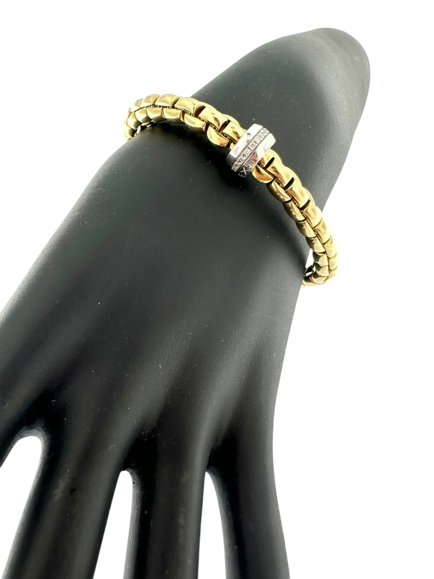 Bracelet Fope Flex ors jaune et blanc, diamants sold by 58 Facettes product image thumbnail 5