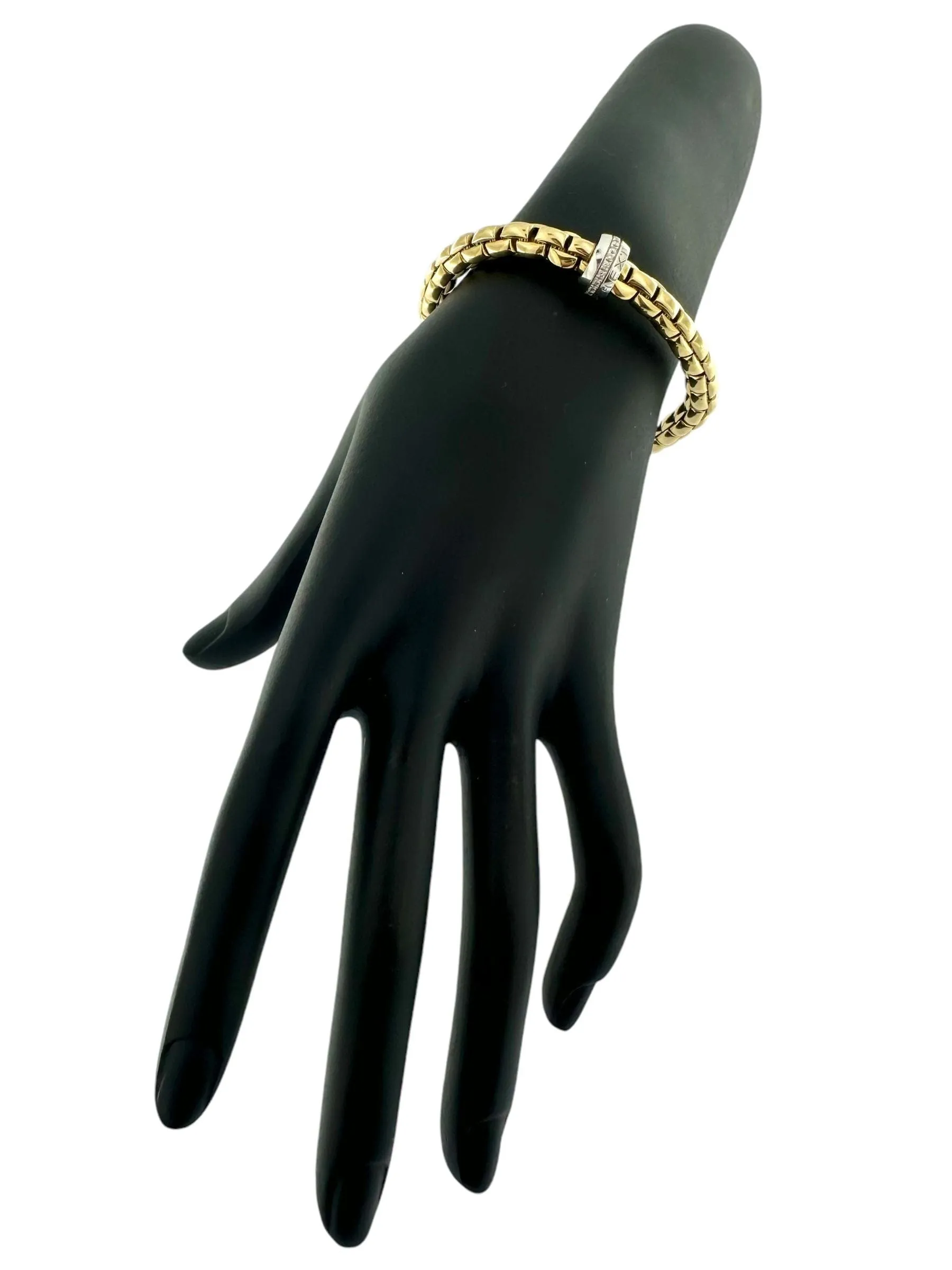 Bracelet Fope Flex ors jaune et blanc, diamants sold by 58 Facettes product image thumbnail 2