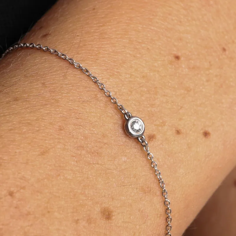 TIFFANY & CO - Bracelet Elsa Peretti argent et diamant sold by 58 Facettes