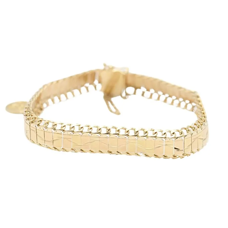 Bracelet articulé avec médaille sold by 58 Facettes