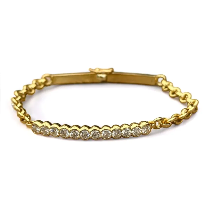 Bracelet or jaune diamants sold by 58 Facettes