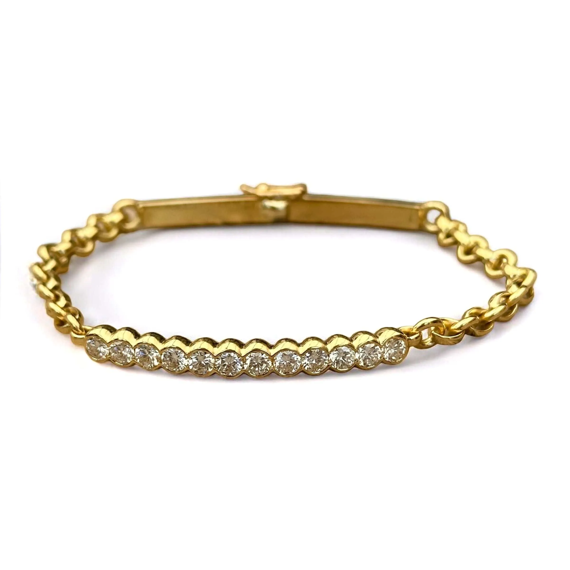 Bracelet or jaune diamants sold by 58 Facettes