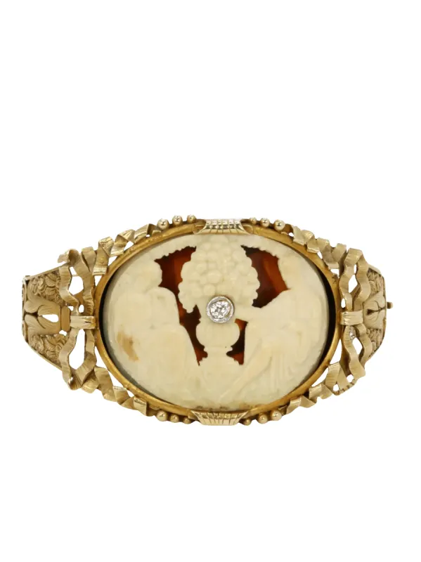 Bracelet art nouveau camée sur ivoire sold by 58 Facettes