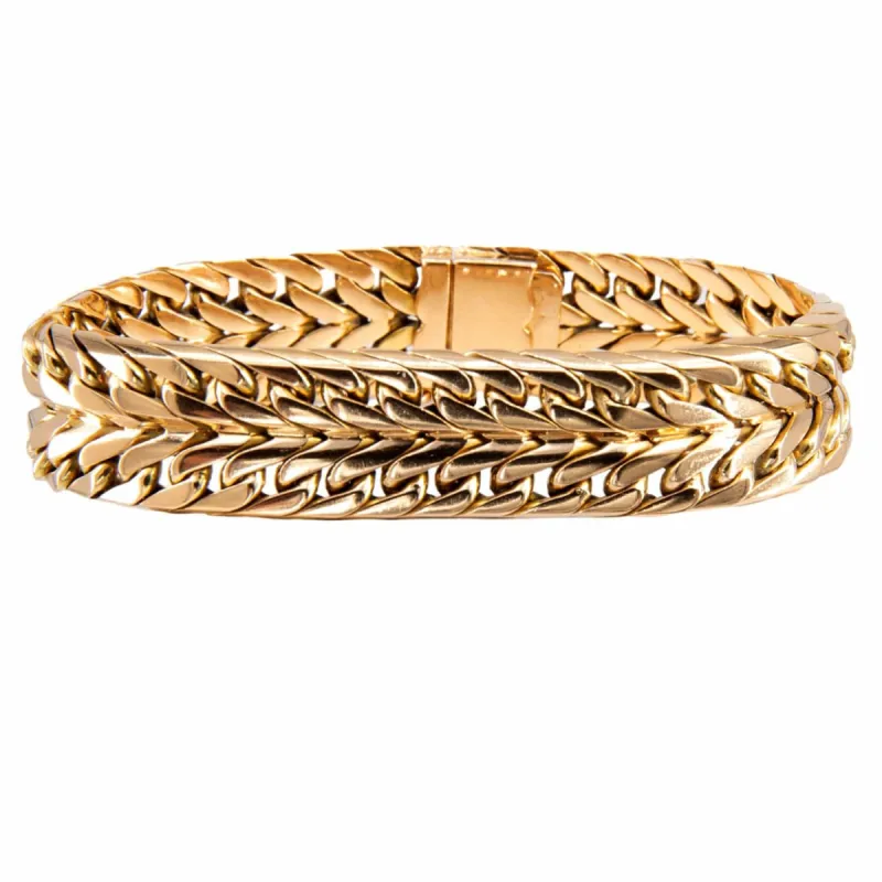 Bracelet maille gourmette double sold by 58 Facettes