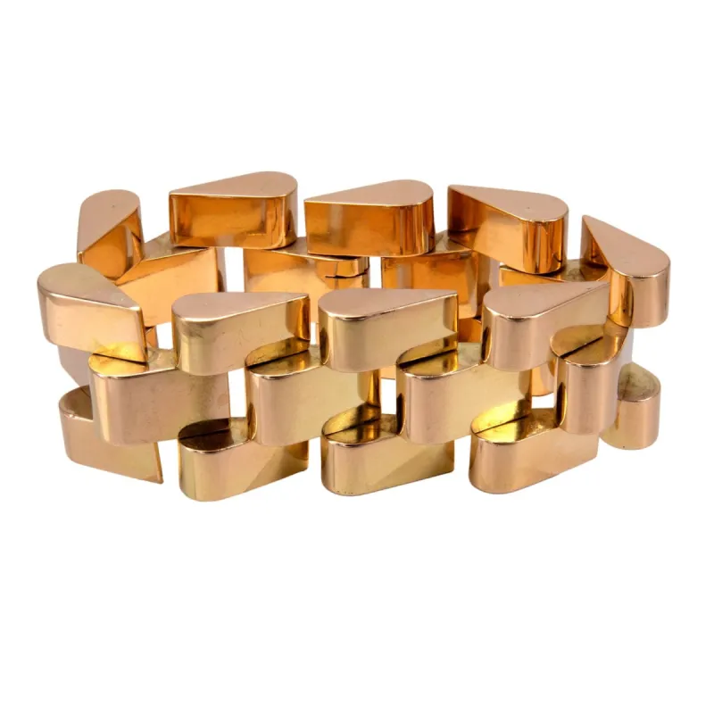 Bracelet tank en or jaune sold by 58 Facettes