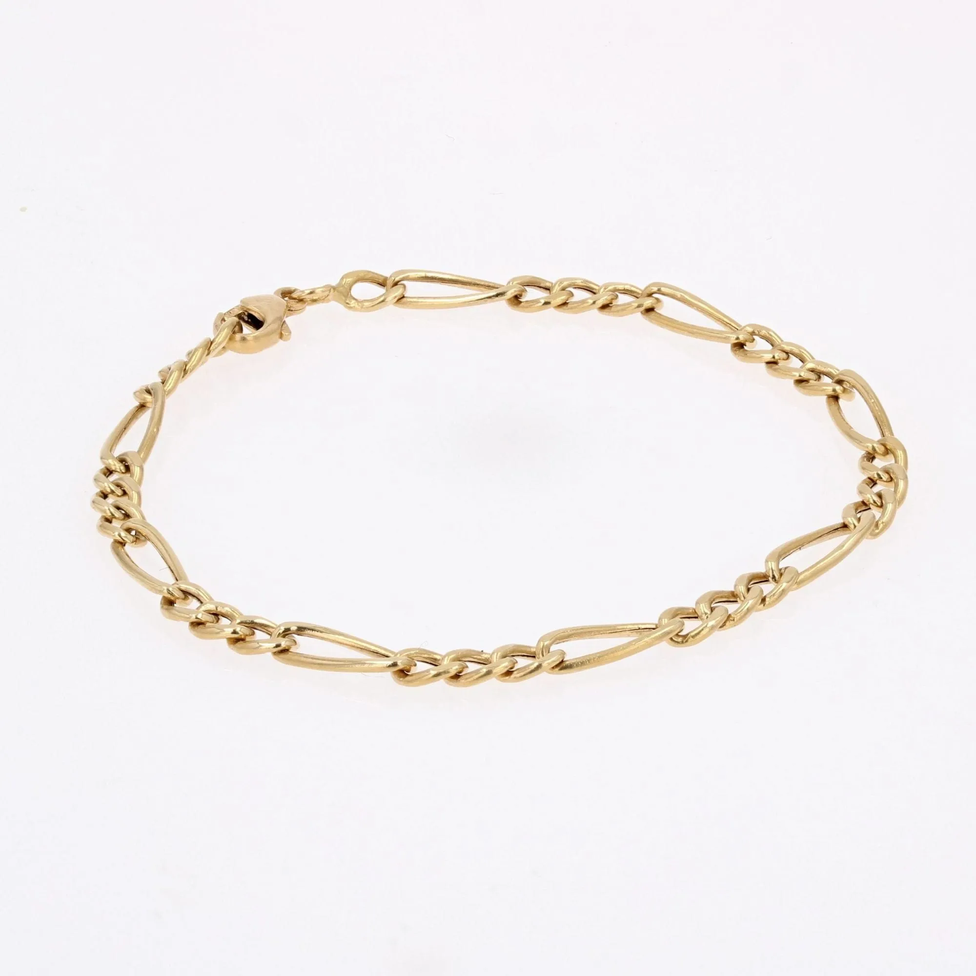 Bracelet or jaune gourmette alternée sold by 58 Facettes product image thumbnail 4