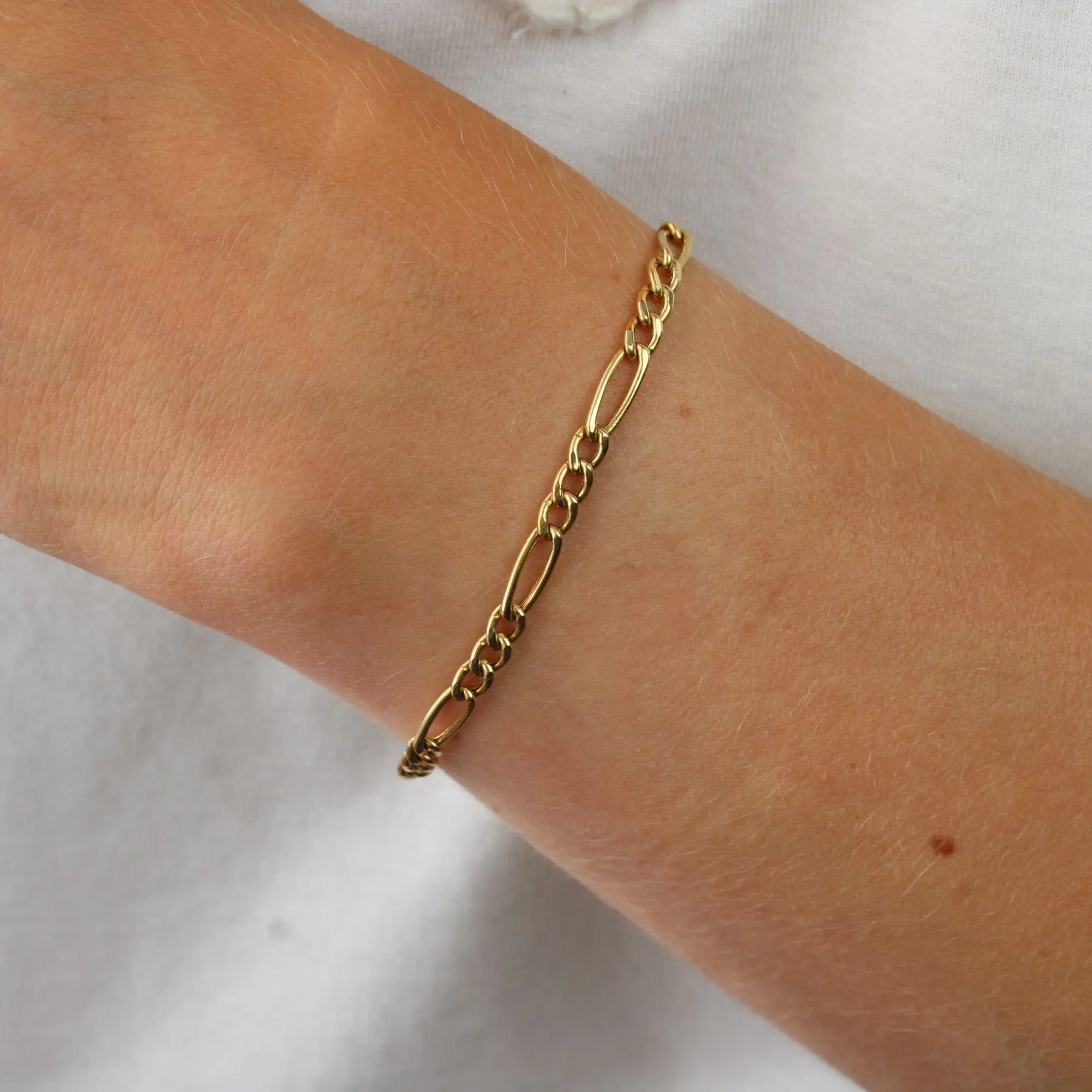 Bracelet or jaune gourmette alternée sold by 58 Facettes product image thumbnail 5