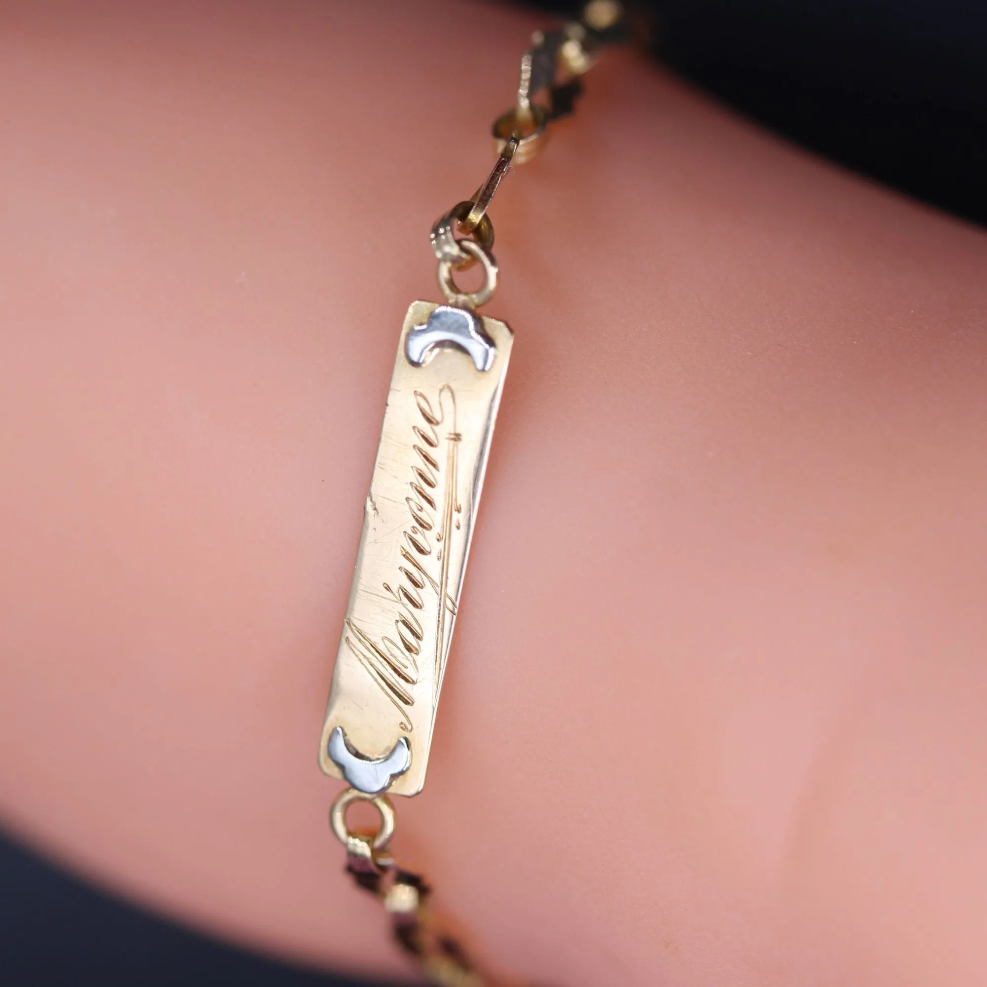 Gourmette ancienne or jaune Maryvonne sold by 58 Facettes product image thumbnail 5