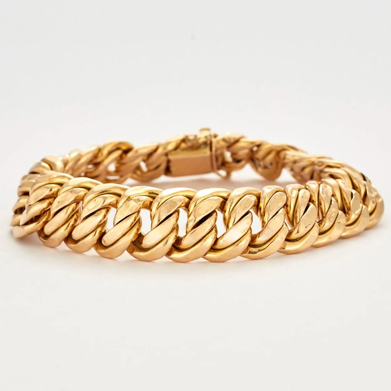 Bracelet gourmette en or jaune sold by 58 Facettes