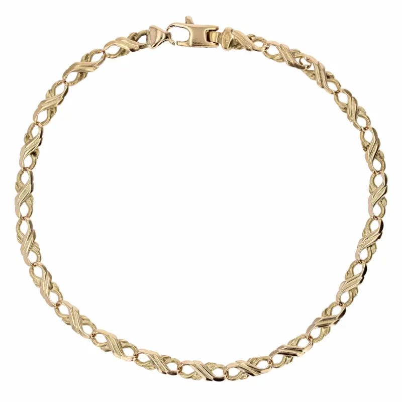 Bracelet or jaune motifs plats sold by 58 Facettes