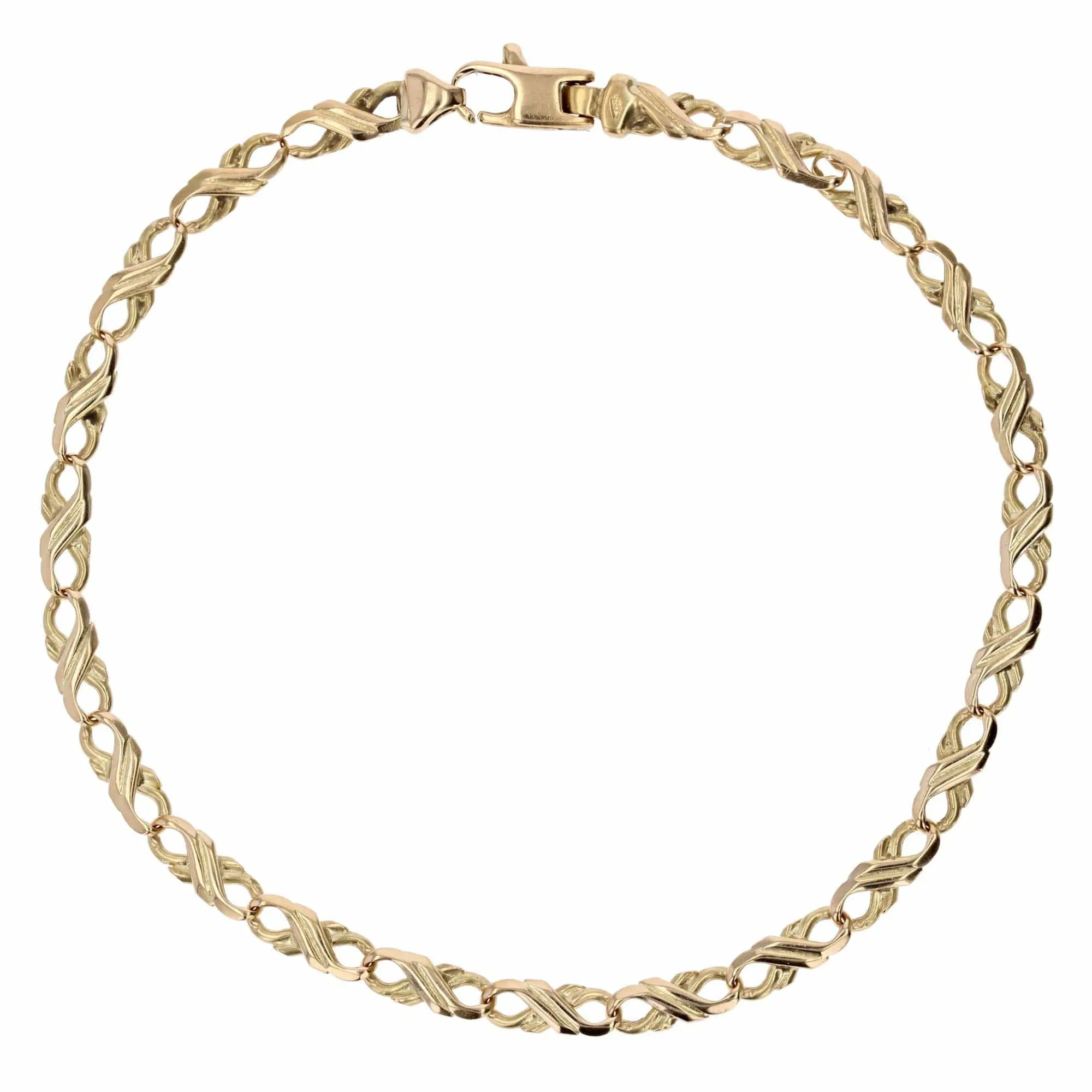 Bracelet or jaune motifs plats sold by 58 Facettes