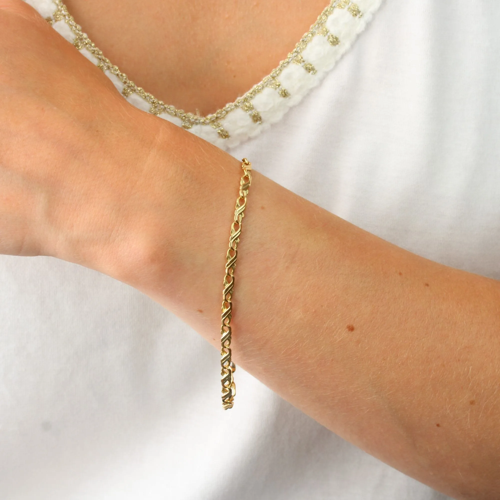 Bracelet or jaune motifs plats sold by 58 Facettes product image thumbnail 2