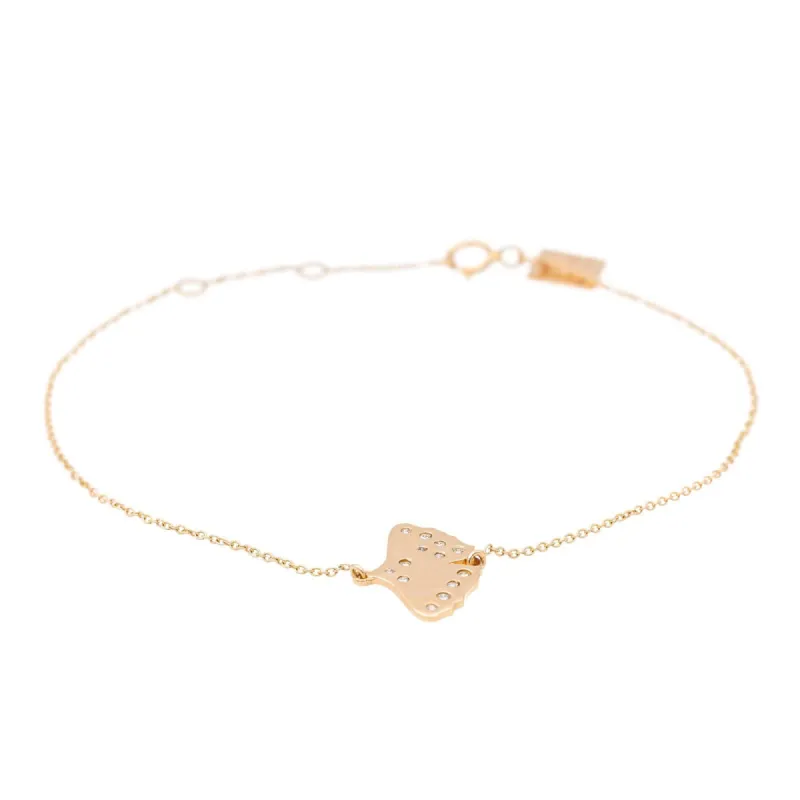 Ginette NY Bracelet Ginko Or rose Diamant sold by 58 Facettes