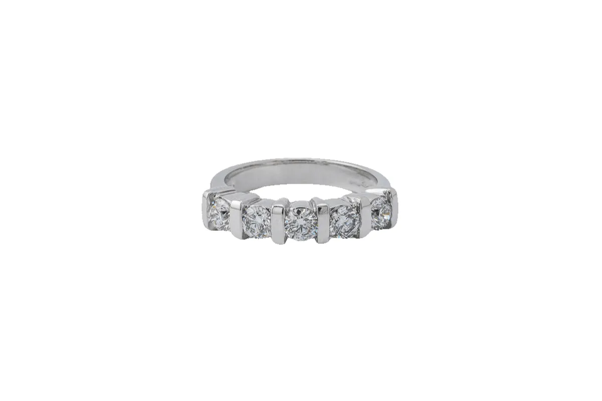 Rivière en or blanc avec diamants sold by 58 Facettes