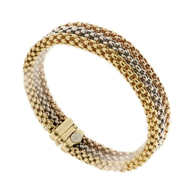 FOPE - Bracelet 3 rangs dorés multi rangs made by 58 Facettes