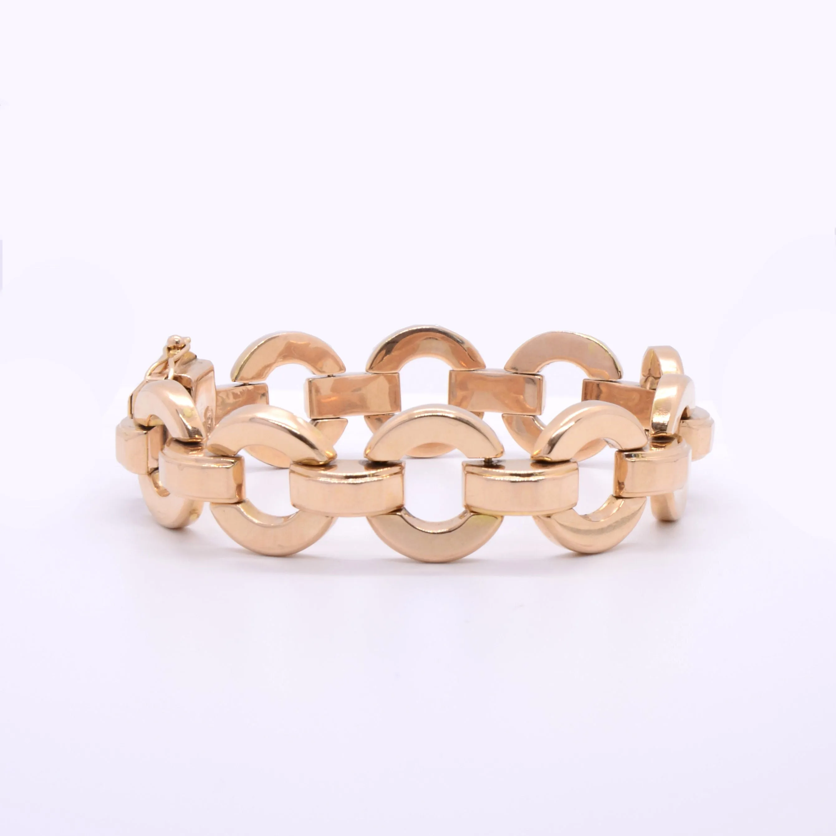 Bracelet des années 40, or rose lisse sold by 58 Facettes product image thumbnail 2