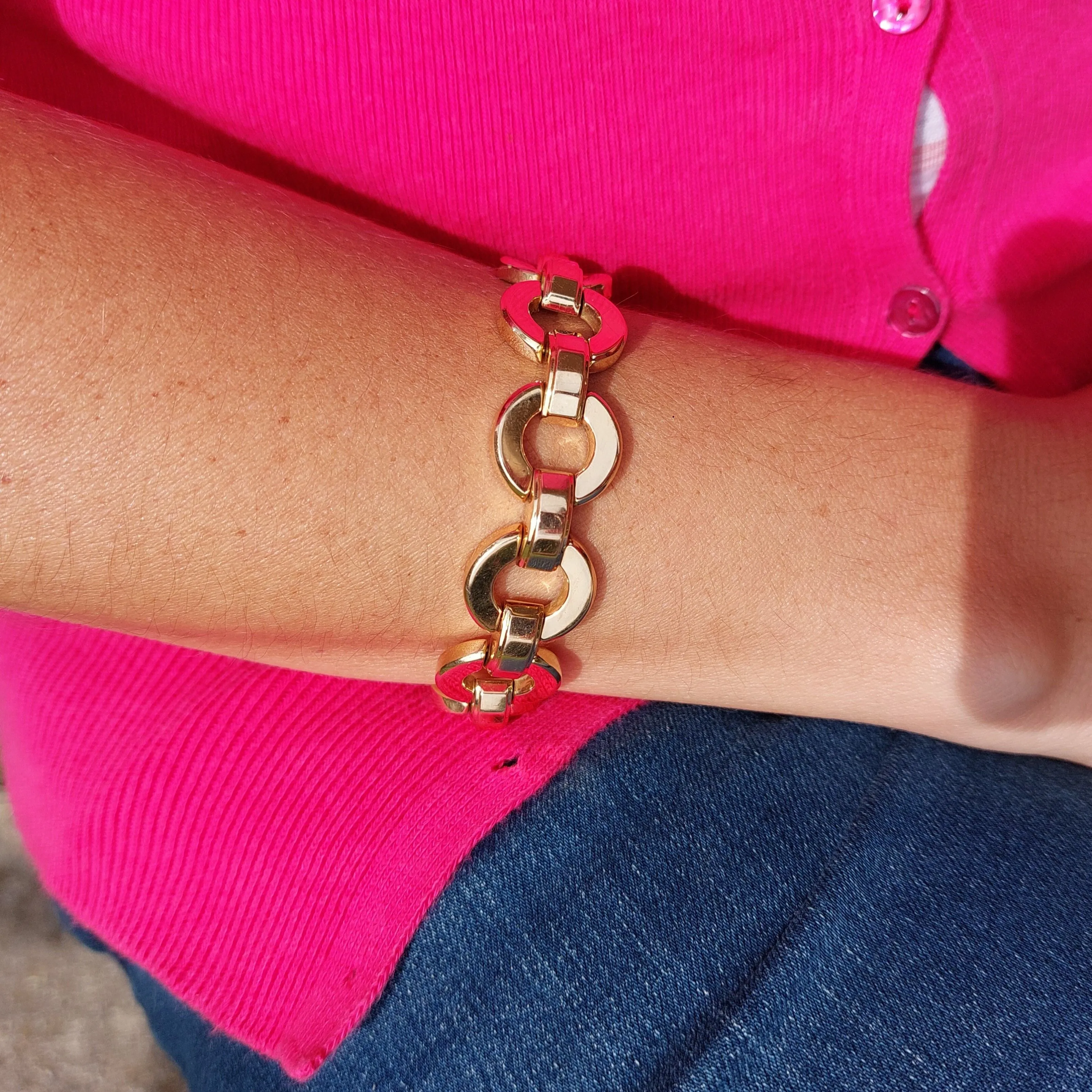 Bracelet des années 40, or rose lisse sold by 58 Facettes product image thumbnail 3