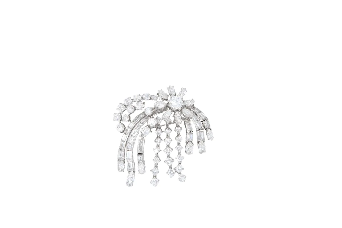 Broche Tremblante en diamants 1950 sold by 58 Facettes