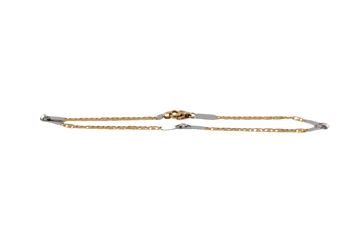 Bracelet en or blanc et or jaune sold by 58 Facettes