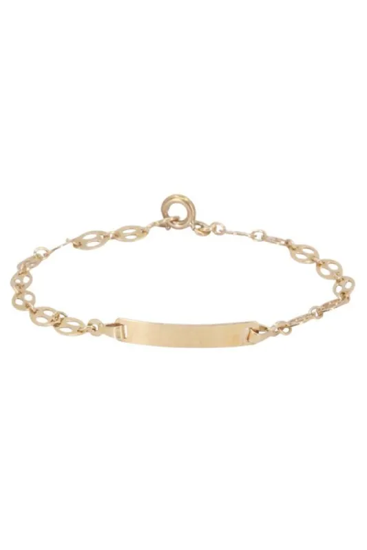Gourmette identité enfant or jaune sold by 58 Facettes