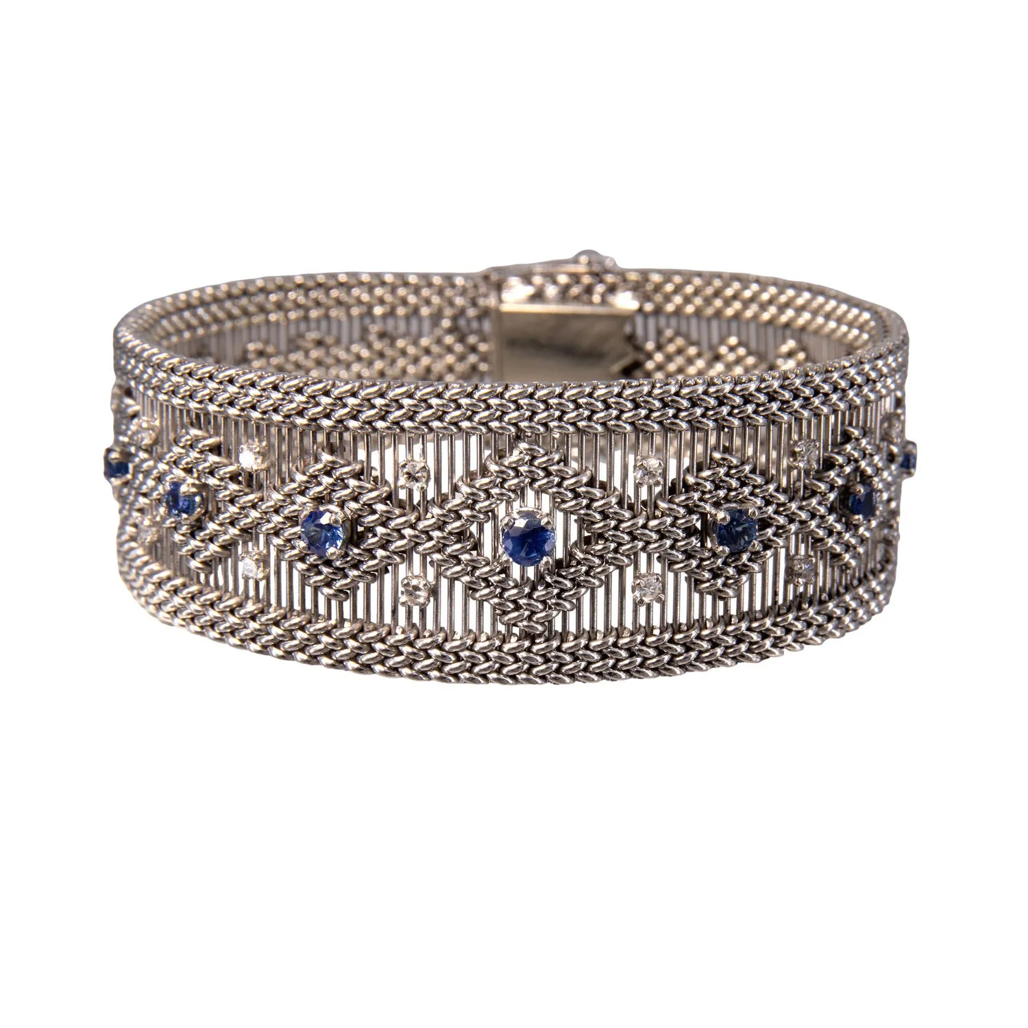 Bracelet des années 1950, saphirs et diamants sold by 58 Facettes