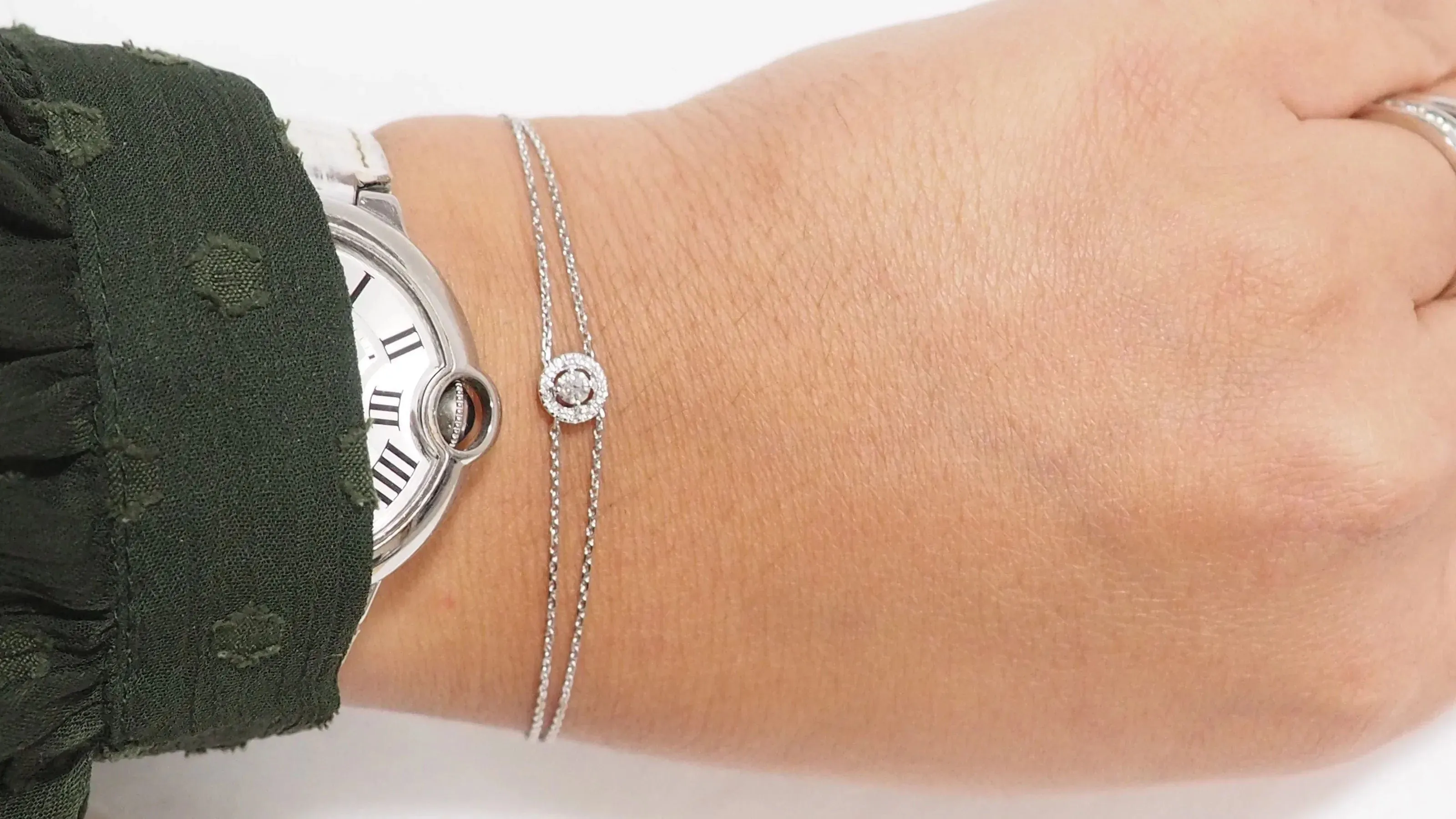 Bracelet souple or gris diamants sold by 58 Facettes product image thumbnail 2