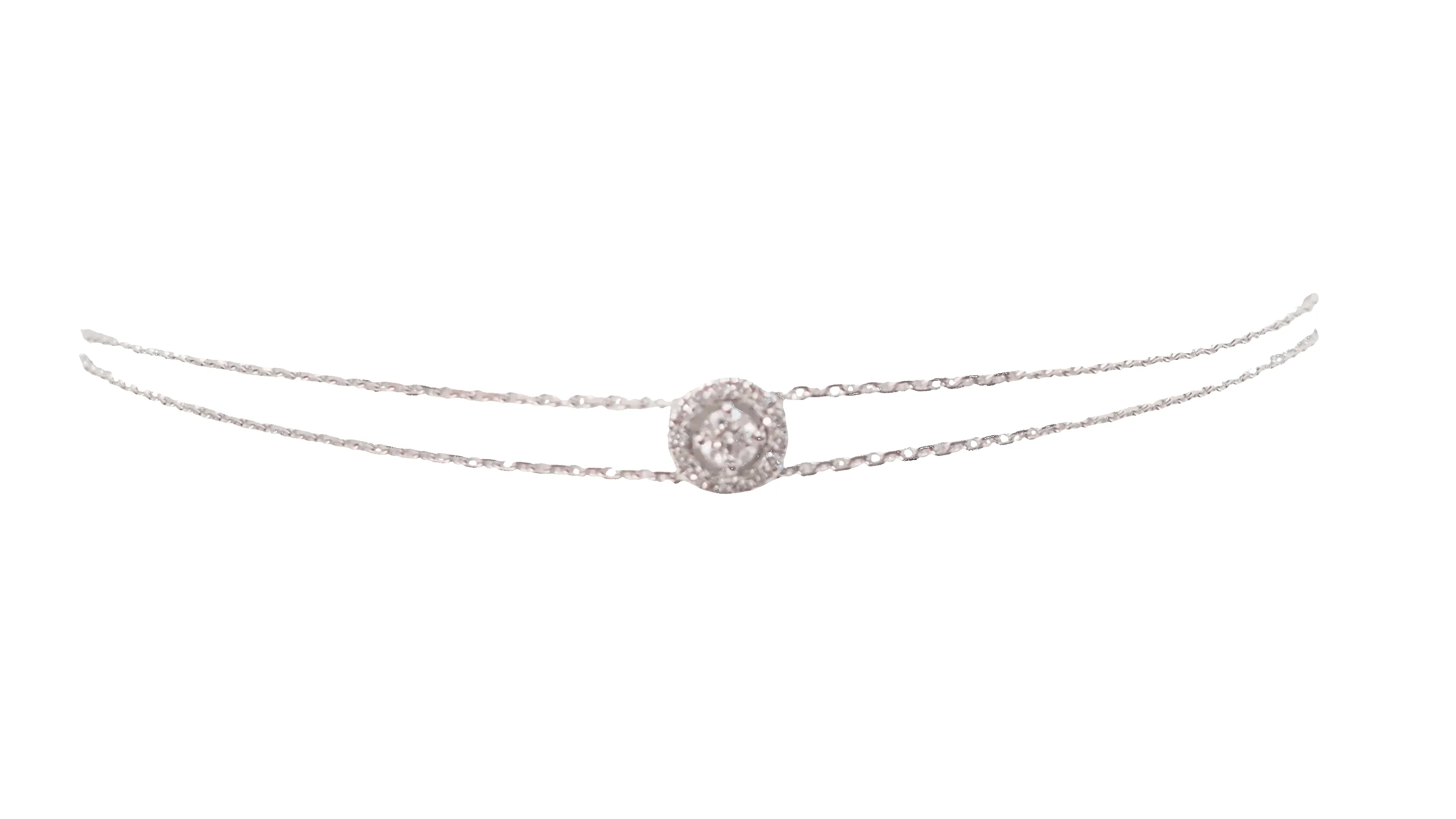 Bracelet souple or gris diamants sold by 58 Facettes