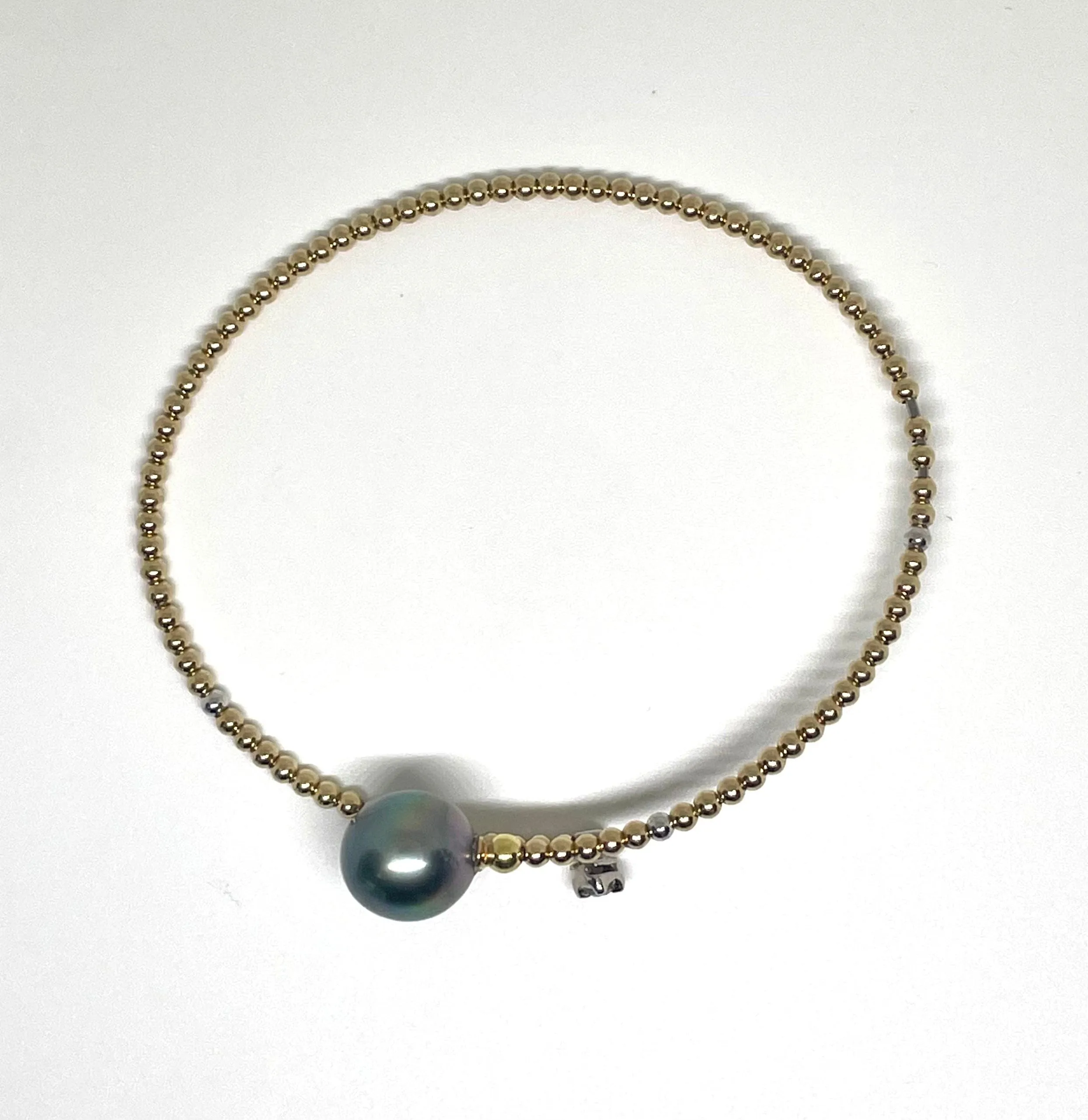 Bracelet or, perle de Tahiti, diamant sold by 58 Facettes product image thumbnail 2