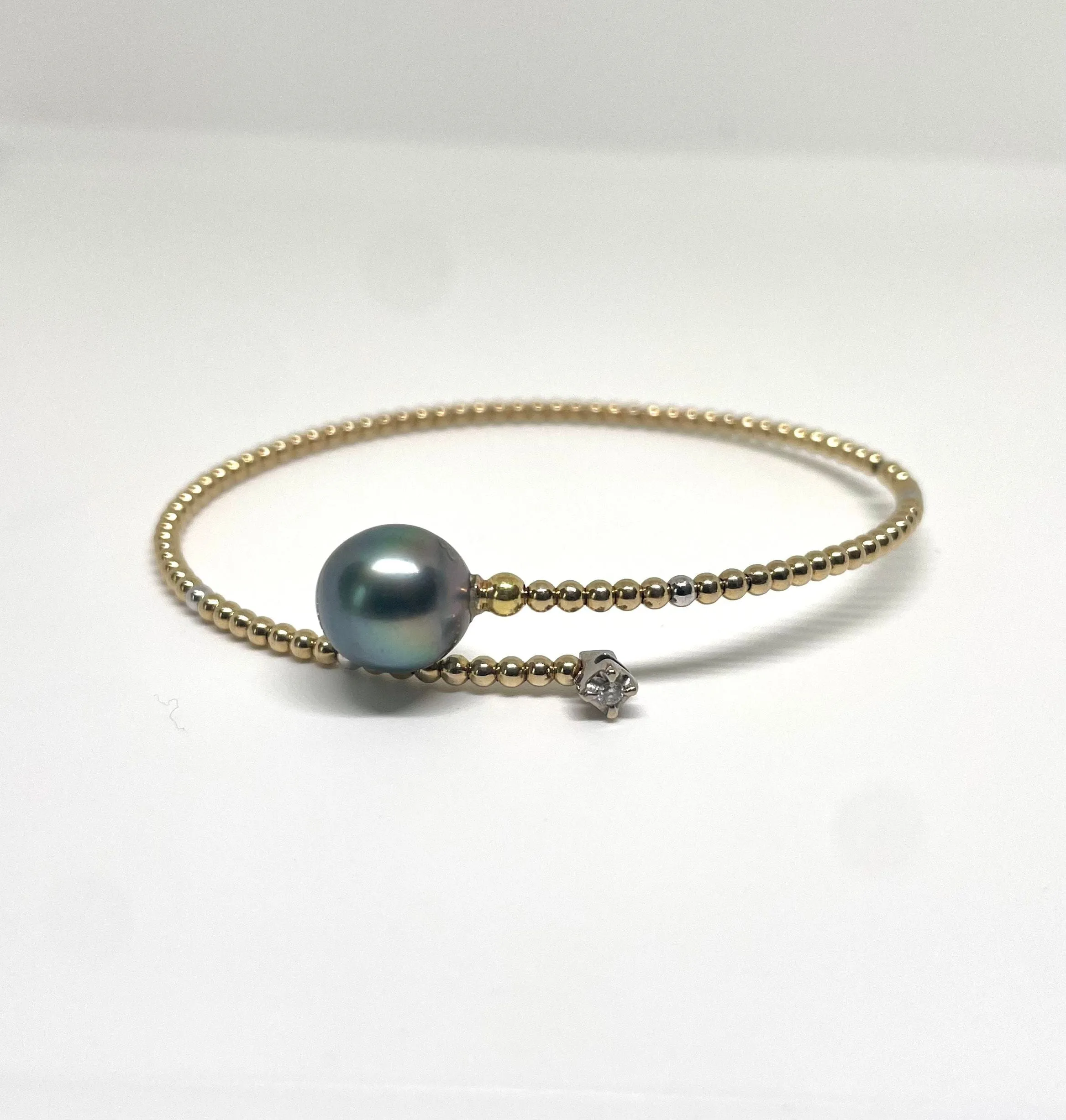 Bracelet or, perle de Tahiti, diamant sold by 58 Facettes product image thumbnail 3