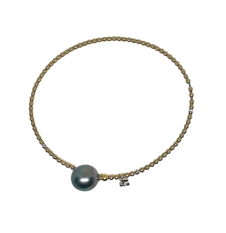 Bracelet or, perle de Tahiti, diamant sold by 58 Facettes