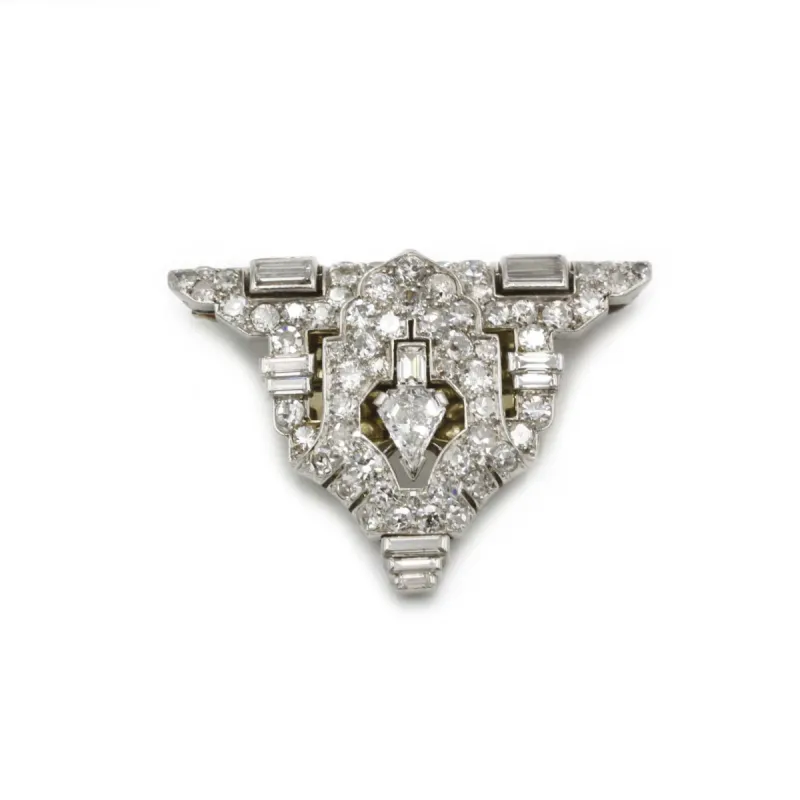 Clip or blanc platine diamants sold by 58 Facettes